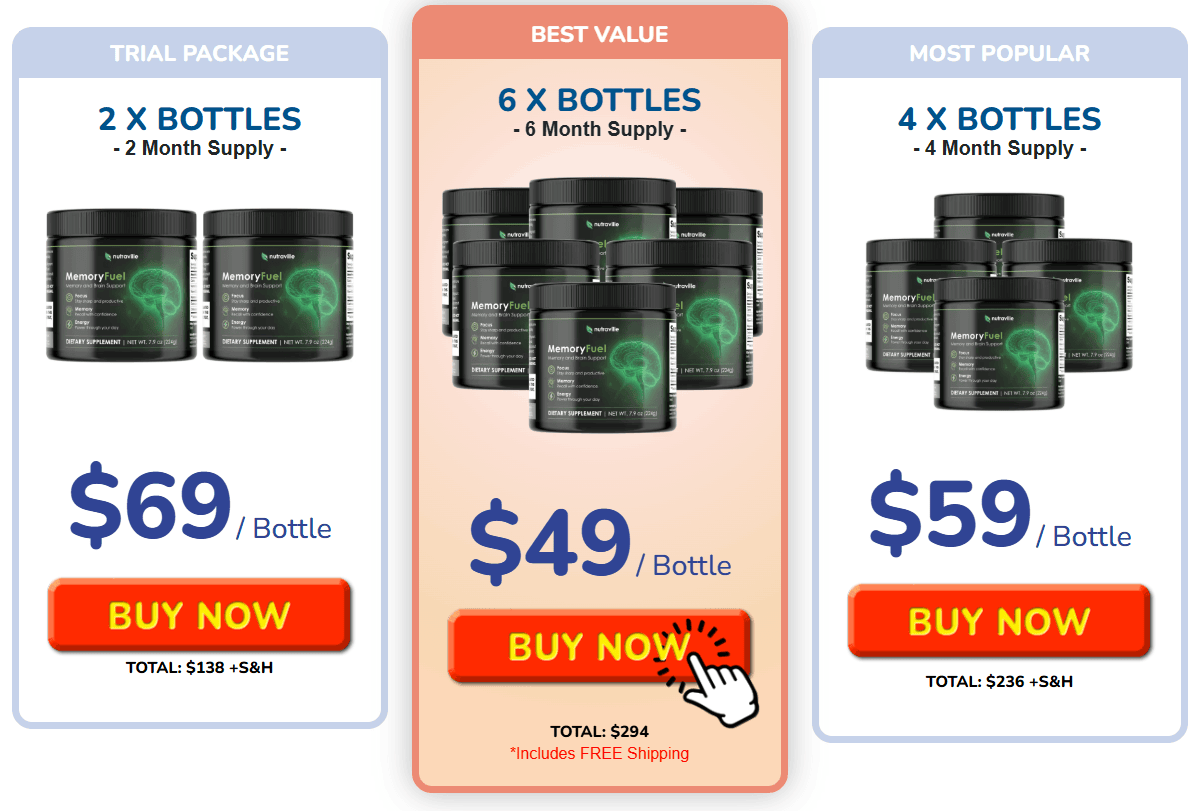 Add MemoryFuel supplement to shopping cart